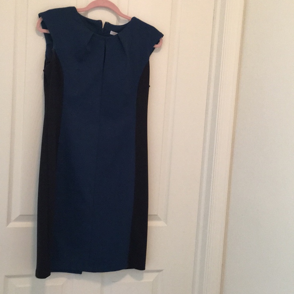 Teal and black professional dress